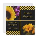 Sunflower & Checkers Bridal Shower Invitations