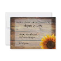 Sunflower Country RSVP card Custom Invitation