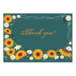 Sunflower & Daisy Thank You Tag business cards