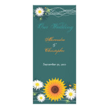 Sunflower & Daisy Wedding Announcement