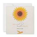Sunflower Elegant Wedding Invitation Announcement