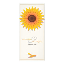 Sunflower Elegant Wedding Invitation Announcement