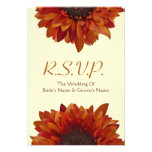 Sunflower Fall Wedding RSVP Personalised Announcement
