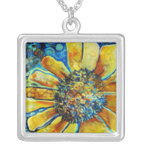 Sunflower, Fine Art Necklace (TBA Winner 3/9/12)