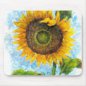 Sunflower Flora Painting - Multi mousepads