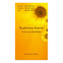 Sunflower Glow Business Card Templates