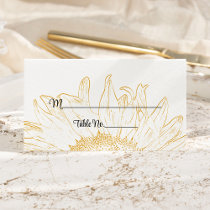 Sunflower Graphic Wedding Place Card