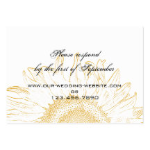 Sunflower Graphic Wedding Response Card Business Card Templates