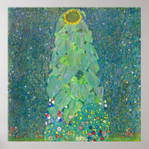 Sunflower, Gustav Klimt Vintage Floral Art Nouveau Print