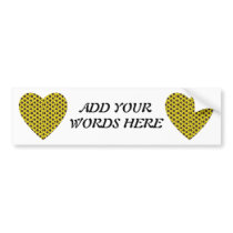 Sunflower Heart Bumper Sticker