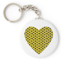 Sunflower Heart Keychain