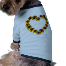 Sunflower Heart Pet Tee Shirt