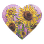 Sunflower Heart Sticker