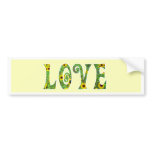 Sunflower Hippy Love bumper stickers
