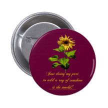 Sunflower in the blue sky buttons
