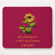 Sunflower in the blue sky mousepads