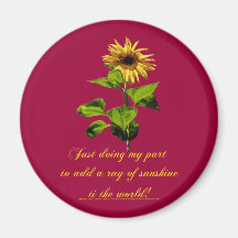 Sunflower in the blue sky refrigerator magnet