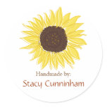 Sunflower Labels for Handmade items