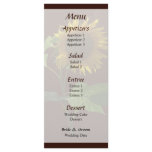 Sunflower Looking Down Wedding Menu rack cards