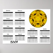 Sunflower mandala - 2009 Calendar Poster