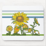 Sunflower + Modern + Stripes Mouse Pads