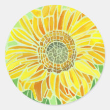 Sunflower Mosaic Design Stickers