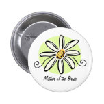 Sunflower Mother of Bride Round Button