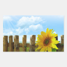 Sunflower Nature Beauty Rectangle Stickers