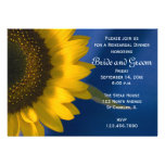 Sunflower on Blue Rehearsal Dinner Invitation