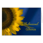 Sunflower on Blue Rehearsal Dinner Invitation Card