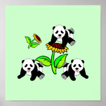 Sunflower Panda Bears