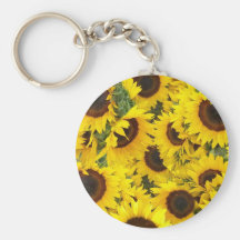Sunflower Photo Keychain