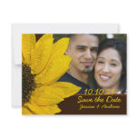 Sunflower Photo Save the Date Card for Weddings invitations