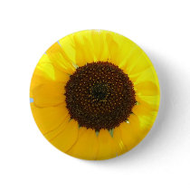 Sunflower Picture Round Button