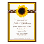 Sunflower Polka Dots Bridal Shower Custom Invites