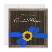 Sunflower Ribbon Barn Wood Frame Bridal Shower
