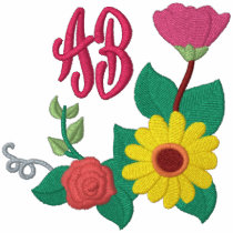 Sunflower Rose Monogram