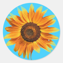 Sunflower Round Sticker