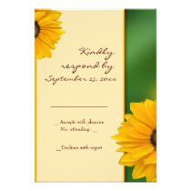 Sunflower RSVP Card template invitations