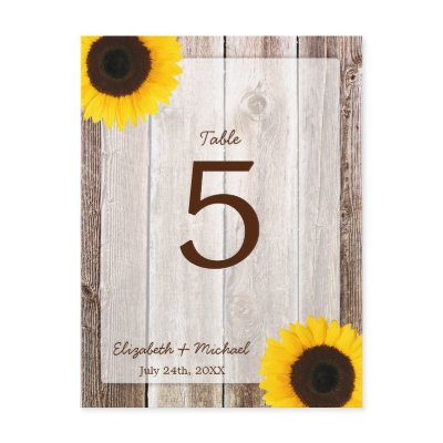 Rustic Wooden Table on Wooden Table Numbers For Wedding