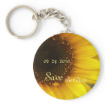 Sunflower Save the Date keychains