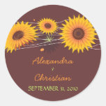 Sunflower Save The Date Wedding Announcement 3 Sticker