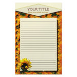 Sunflower Sunrise Lined Stationery