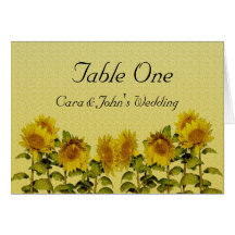 Sunflower Table Seating Card