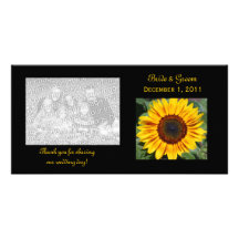 Sunflower Thank You Photo Cards