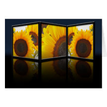 Sunflower Tryptych Card
