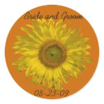 Sunflower Wedding Envelope Seals stickers