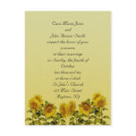 Sunflower  Wedding Invitation postcards