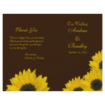 Sunflower Wedding Program flyers