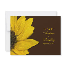 Sunflower Wedding Response Card